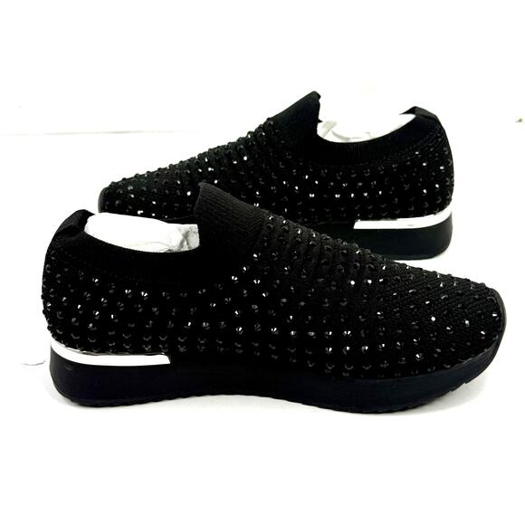 Kenneth Cole Reaction Cameron Jewel Knit Joggers Sneakers Shoes Size 8W Black - Picture 1 of 6